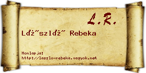 László Rebeka névjegykártya
