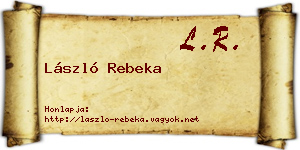 László Rebeka névjegykártya